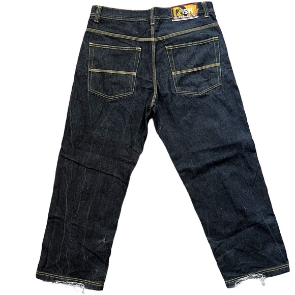 Vintage Y2K - Risk Jeans Co. - Dark Wash Baggy Hip Hop Skater Jeans - 36 x 30 - Picture 2 of 7